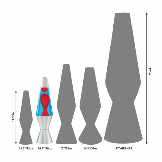 14.5″ LAVA Lamp – Red/Blue/Silver - US 8250