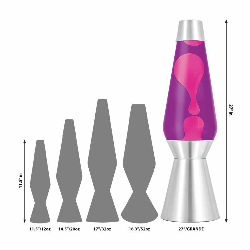 27″ LAVA Lamp Grande – Pink/Purple/Silver - US 9008