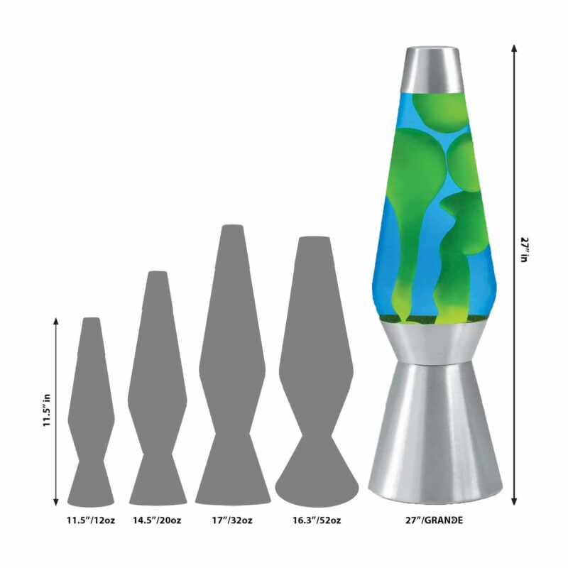 27″ LAVA Lamp Grande – Yellow/Blue/Silver - US 3131