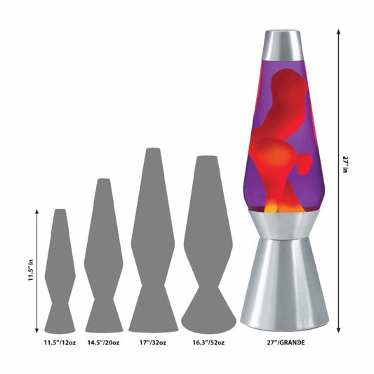27″ LAVA Lamp Grande – Yellow/Purple/Silver - US 5863