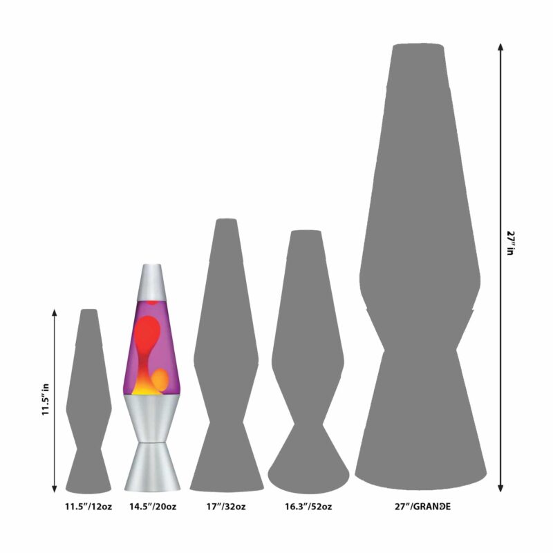 14.5” LAVA Lamp – Yellow/Purple/Silver - US 5307