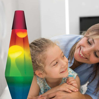 14.5” LAVA Lamp Rainbow – White/Clear/Tricolor - US 6021