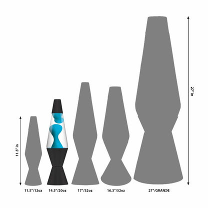 14.5″ LAVA Lamp Neon – Blue/Clear/Black - US 1501