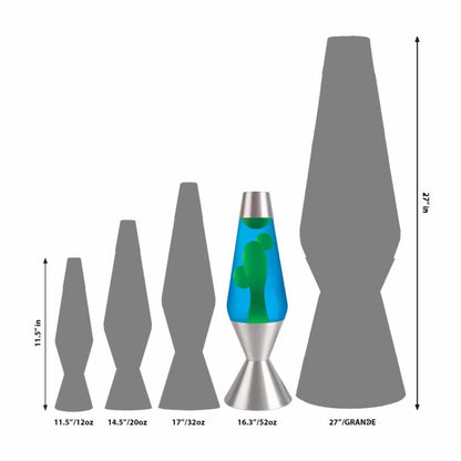 16.3″ LAVA Lamp – Yellow/Blue/Silver - US 6806